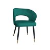 Krzesło AURA welurowe MG20 – czarne nogi ze złotem