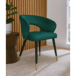 Krzesło AURA welurowe MG20 – czarne nogi ze złotem
