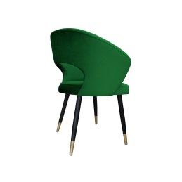 Krzesło AURA welur MG25 zielone na czarno-złotej nodze