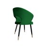 Krzesło AURA welur MG25 zielone na czarno-złotej nodze