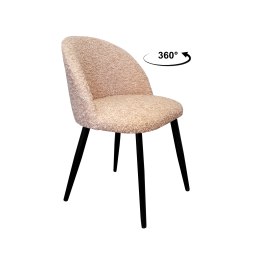 Krzesło Colin tkanina Welur noga metalowa
