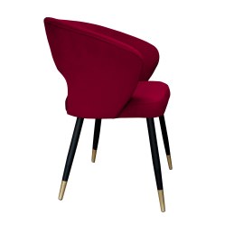 Krzesło AURA welurowe MG31 czerwone na czarno-złotej nodze