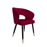 Krzesło AURA welurowe MG31 czerwone na czarno-złotej nodze