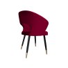 Krzesło AURA welurowe MG31 czerwone na czarno-złotej nodze