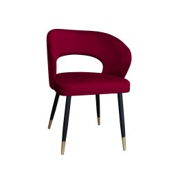 Krzesło AURA welurowe MG31 czerwone na czarno-złotej nodze