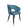 Krzesło AURA welurowe MG33 – czarne nogi ze złotem