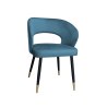 Krzesło AURA welurowe MG33 – czarne nogi ze złotem
