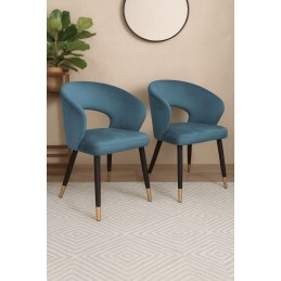 Krzesło AURA welurowe MG33 – czarne nogi ze złotem