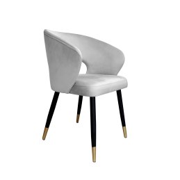 Krzesło AURA welurowe MG39, czarne nogi ze złotem