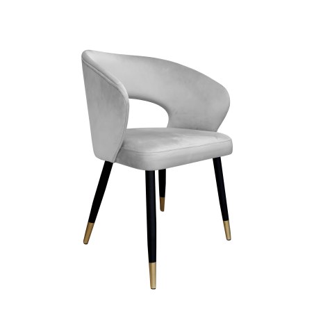 Krzesło AURA welurowe MG39, czarne nogi ze złotem