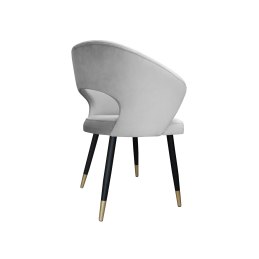 Krzesło AURA welurowe MG39, czarne nogi ze złotem