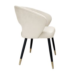 Krzesło tapicerowane AURA - welur MG50, czarne nogi ze złotem