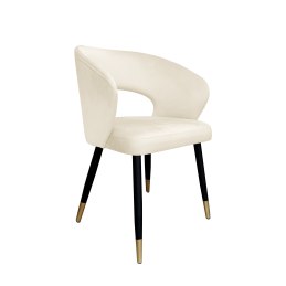 Krzesło tapicerowane AURA - welur MG50, czarne nogi ze złotem