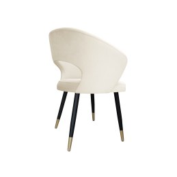 Krzesło tapicerowane AURA - welur MG50, czarne nogi ze złotem