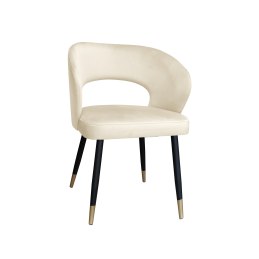Krzesło tapicerowane AURA - welur MG50, czarne nogi ze złotem