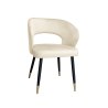 Krzesło tapicerowane AURA - welur MG50, czarne nogi ze złotem