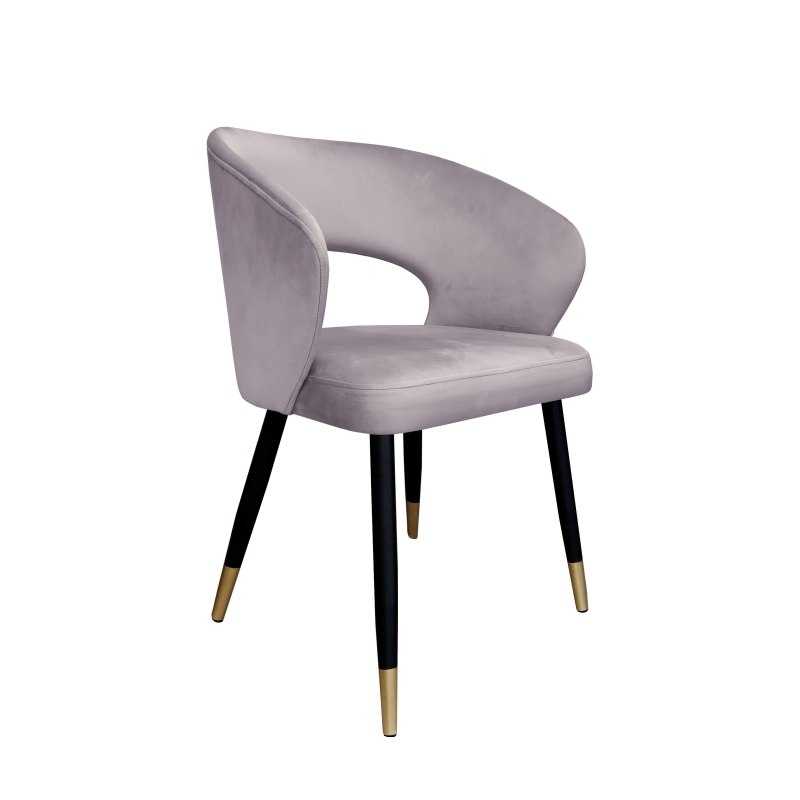 Krzesło AURA welur MG55 czarne nogi ze złotem