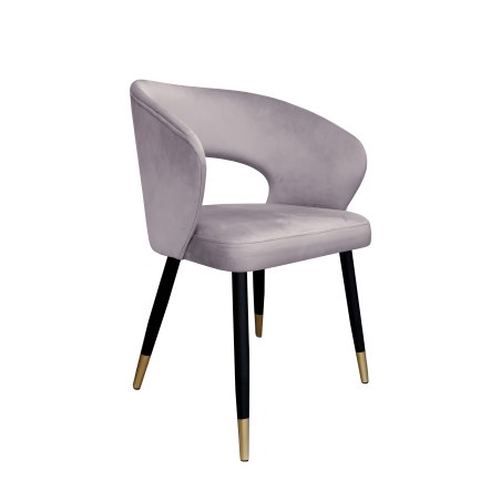 Krzesło AURA welur MG55 czarne nogi ze złotem