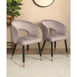 Krzesło AURA welur MG55 czarne nogi ze złotem