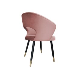 Krzesło AURA welurowe MG58 – róż indyjski, nóżki czarno-złote