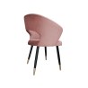 Krzesło AURA welurowe MG58 – róż indyjski, nóżki czarno-złote