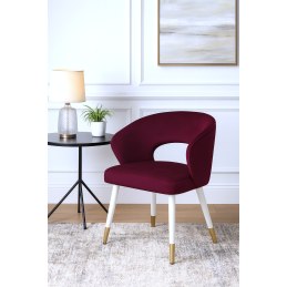 Krzesło tapicerowane AURA na biało złotej nodze MG02 do jadalni salonu