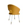 Krzesło AURA tapicerowane MG15 miodowy, nogi biało-złote