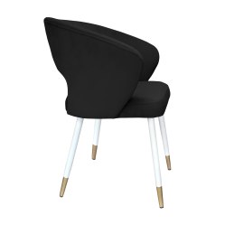 Krzesło tapicerowane AURA na biało złotej nodze MG19 do jadalni salonu