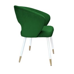 Krzesło tapicerowane AURA na biało złotej nodze MG25 do jadalni salonu