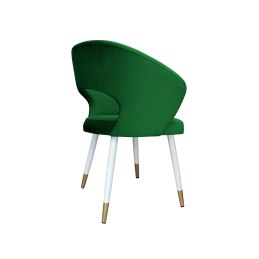 Krzesło tapicerowane AURA na biało złotej nodze MG25 do jadalni salonu