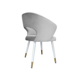 Krzesło tapicerowane AURA na biało złotej nodze MG39 do jadalni salonu