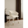 Krzesło tapicerowane AURA na biało złotej nodze MG50 do jadalni salonu