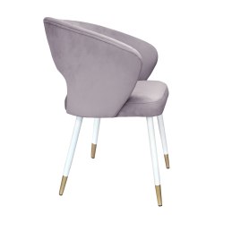 Krzesło tapicerowane AURA na biało złotej nodze MG55 do jadalni salonu