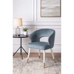 Krzesło tapicerowane AURA noga biała BL06