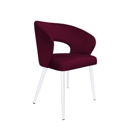 Krzesło AURA MG02 śliwka na białej nodze