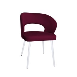 Krzesło AURA MG02 śliwka na białej nodze