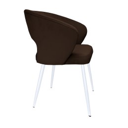 Krzesło AURA welur MG05 brąz na białej nodze