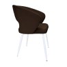 Krzesło AURA welur MG05 brąz na białej nodze