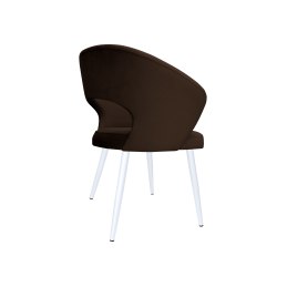 Krzesło AURA welur MG05 brąz na białej nodze