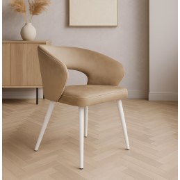 Krzesło AURA welur MG06 na białej nodze