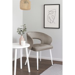Krzesło AURA welurowe MG09 na białej nodze