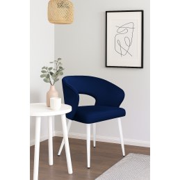 Krzesło AURA welur MG16 granat na białej nodze