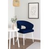 Krzesło AURA welur MG16 granat na białej nodze
