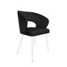 Krzesło AURA welur MG19 czarny na białej nodze