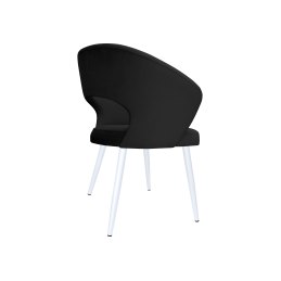 Krzesło AURA welur MG19 czarny na białej nodze
