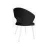 Krzesło AURA welur MG19 czarny na białej nodze