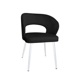 Krzesło AURA welur MG19 czarny na białej nodze