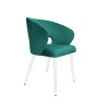 Krzesło AURA welur MG20 turkus biały stelaż