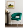 Krzesło AURA welur MG20 turkus biały stelaż