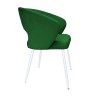 Krzesło AURA welurowe zielone MG25 na białej nodze